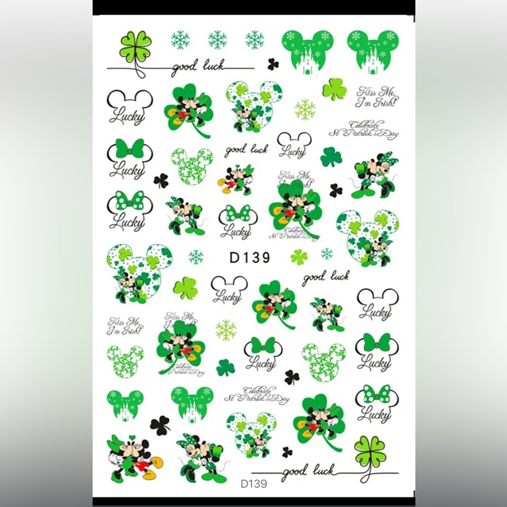 $1 ST PATRICK’s DAY NAIL STICKER SHEET. NEW. $1 WITH ANY ORDER OF $10 OR MOR